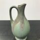 Former Green Ceramic Pitcher Signed 70s Vintage