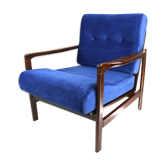 Fauteuil bleu vintage de 1970 design par Z.Baczyk