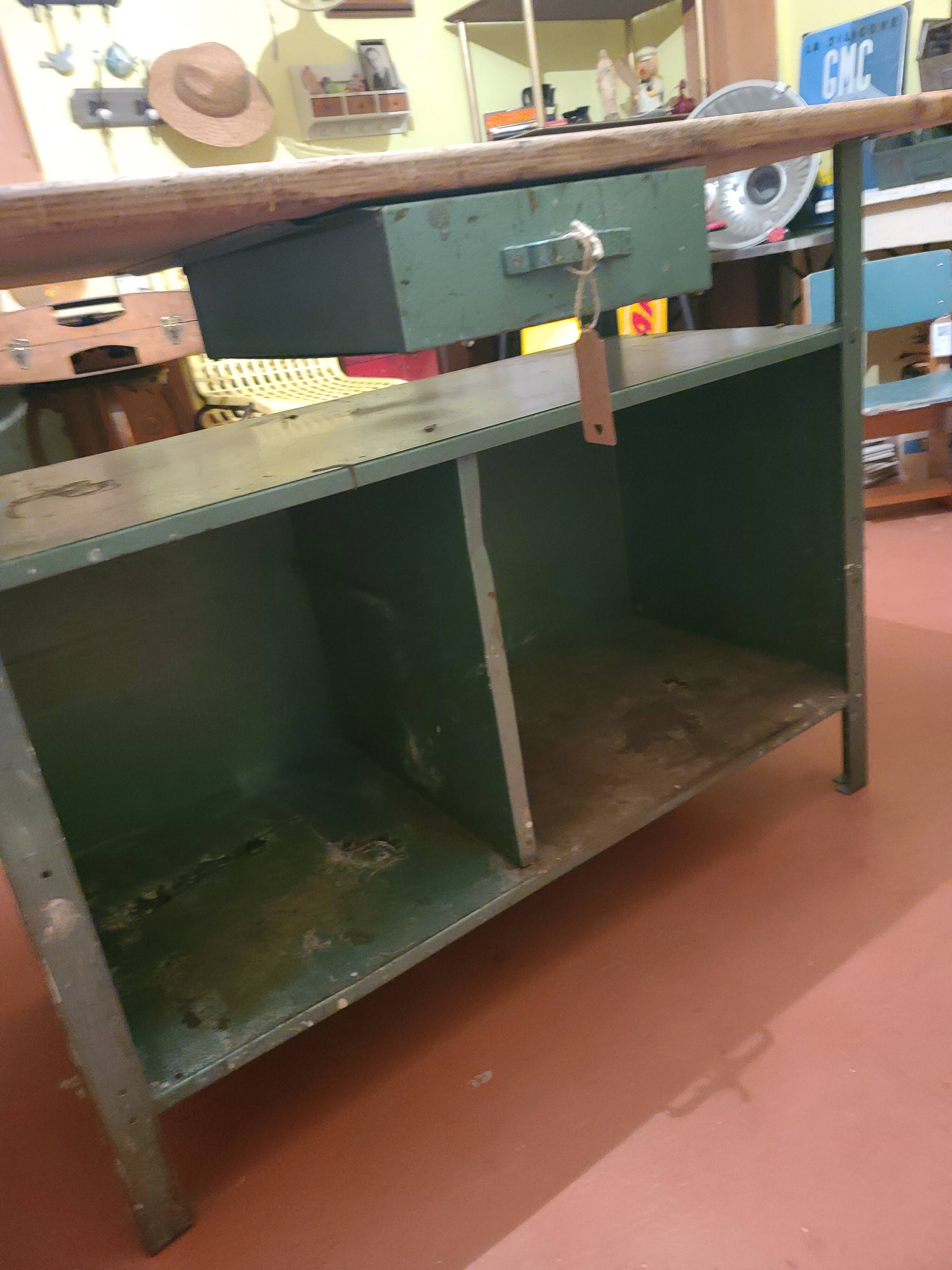 Wood and metal workbench