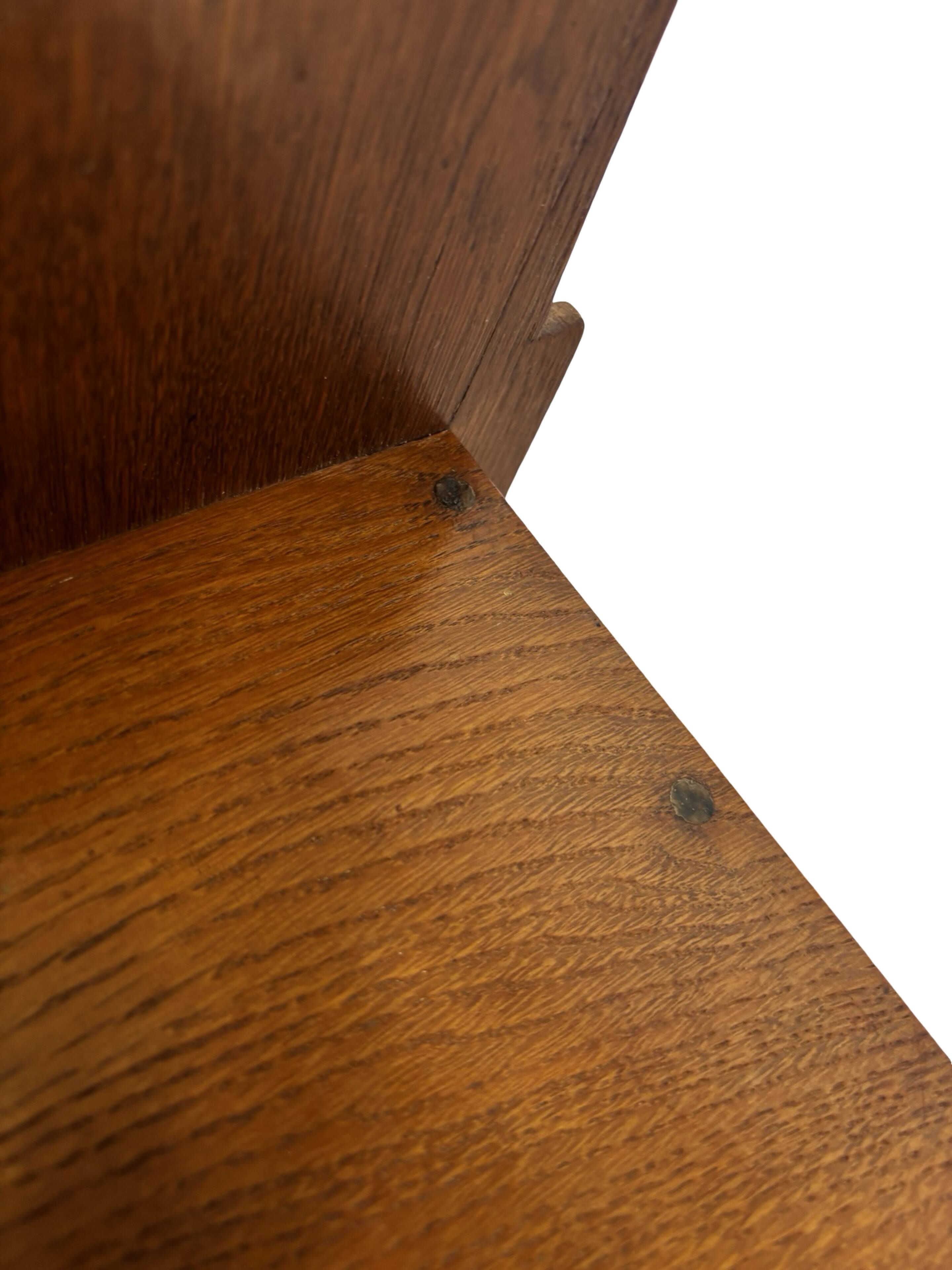 Art Deco wooden wall shelve rack in oak minimalist design