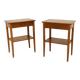 Set of 2 Scandinavian bedside tables in mahogany, Sweden, 1960.