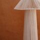 Off-white cotton hat floor lamp