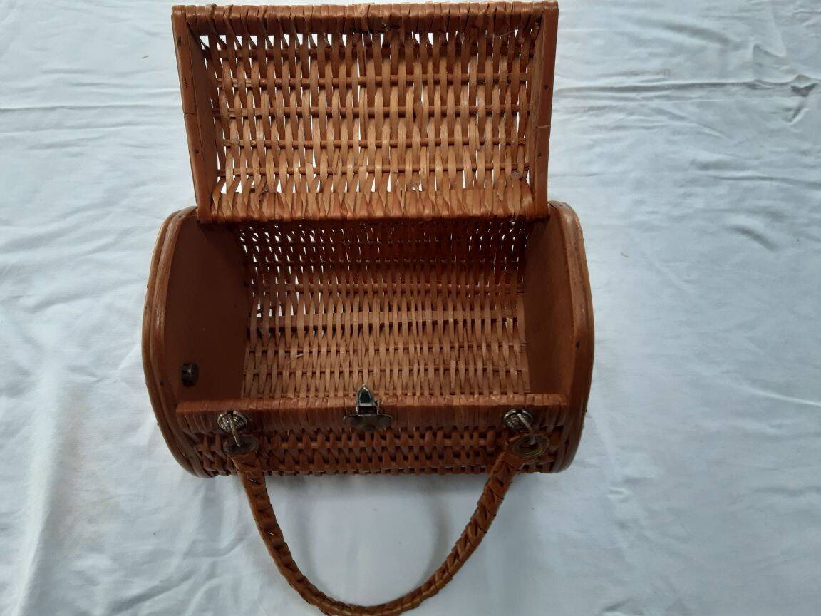 1950s wicker basket