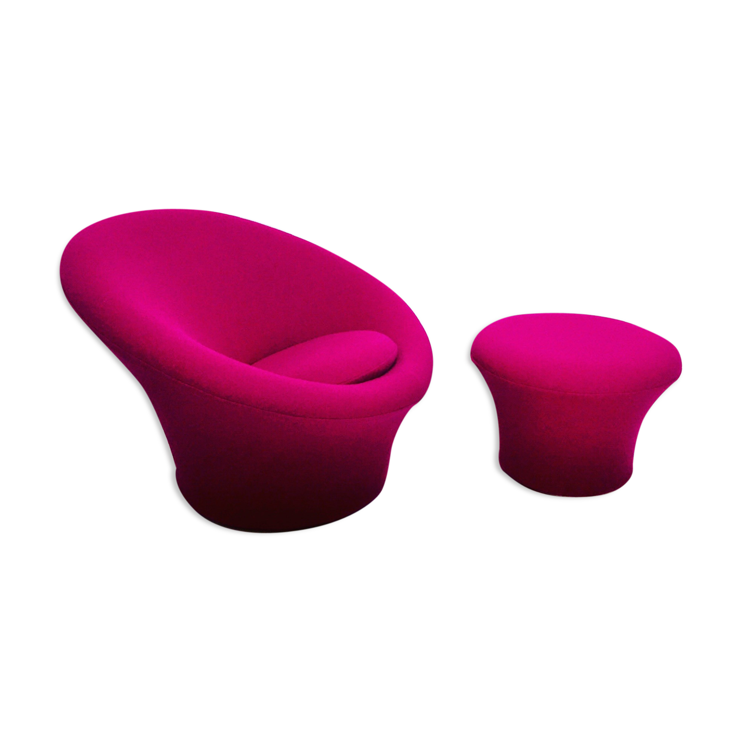 Mushroom swivel armchair with footrest by Pierre Paulin, Artifort Edition