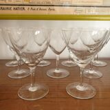 Set of antique crystal glasses