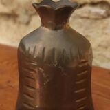 Vase sac en laiton vintage