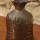 Vintage brass bag vase