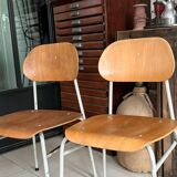 Old vintage adult school chair