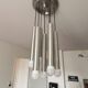 Aluminum waterfall ceiling light by Kaiser Idell / Leuchten, Germany, 1960s