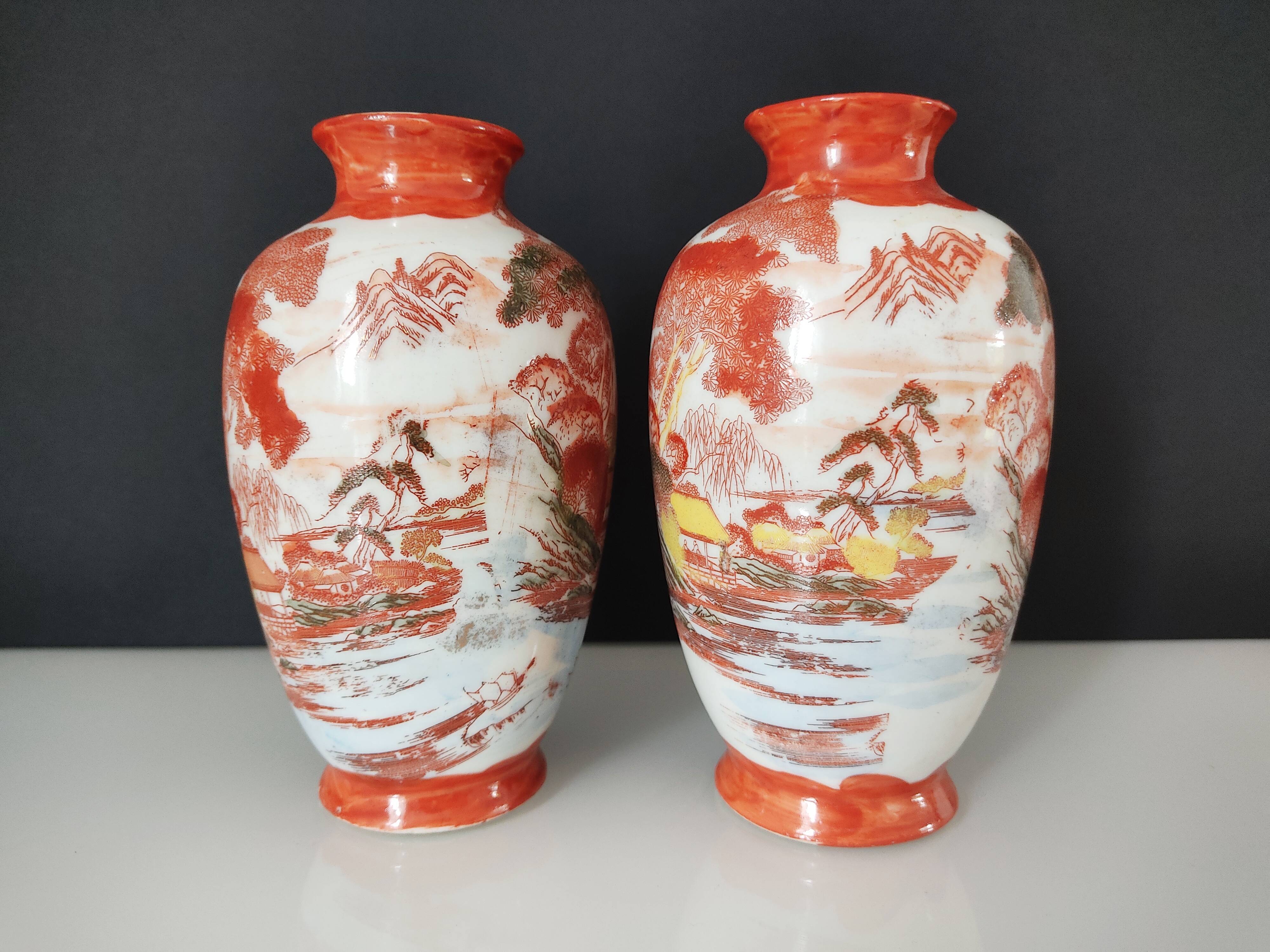 Pair of japanese porcelain vases