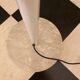 Travertine steel floor lamp