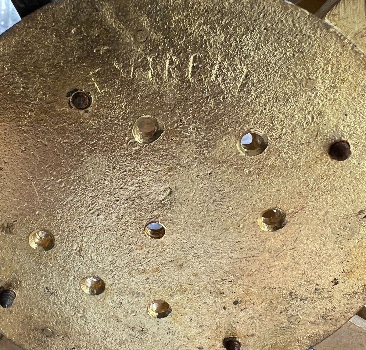 Napoleon III period cage chandelier in bronze and porcelain