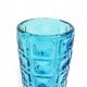 Envelope vase, mid-century modern, blue glass, Ząbkowice, Poland, 1970s