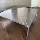 Table basse vintage et moderniste Rolf Benz en marbre et acier
