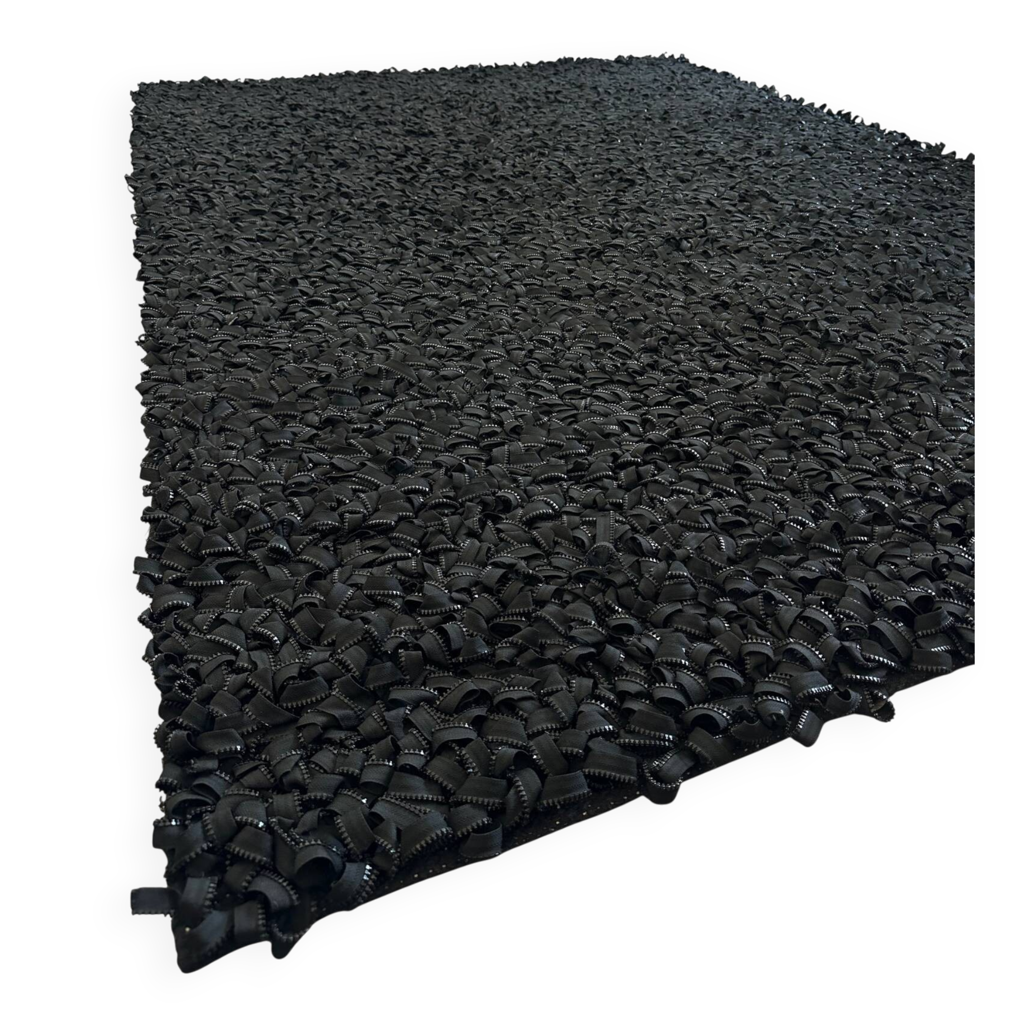 Zipper Black design rug – 170 × 240 cm – unique model – new