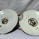 Vintage suspension pair in enamelled sheet metal retro factory style