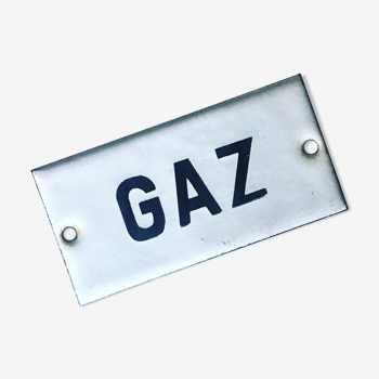 Old enamelled plate "GAZ" 1950s door plate