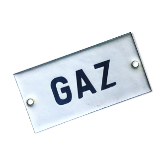 Old enamelled plate "GAZ" 1950s door plate