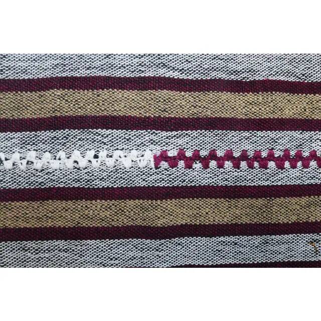 Vintage Turkish Hand-Knotted Wool Cotton White Kilim Runner Rug 101x207