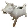 Crémier pot à lait zoomorphe blanc en forme de vache