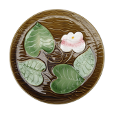 Round flat barbotine sarreguemines