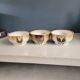 Trio of vintage stoneware bowls