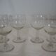 6 verres ballon ancien style bistrot XXème siècle
