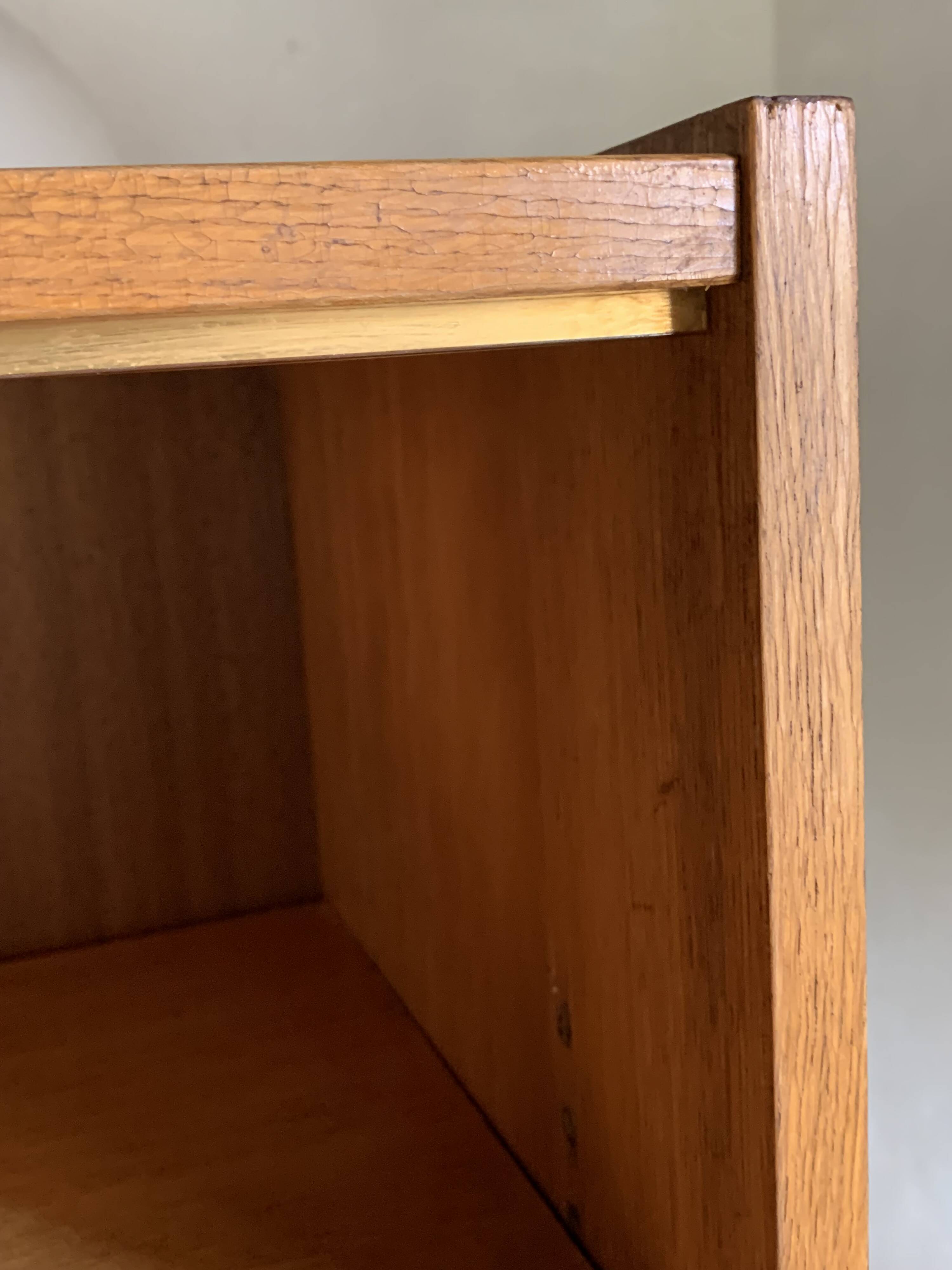 Vintage modernist oak display bookcase