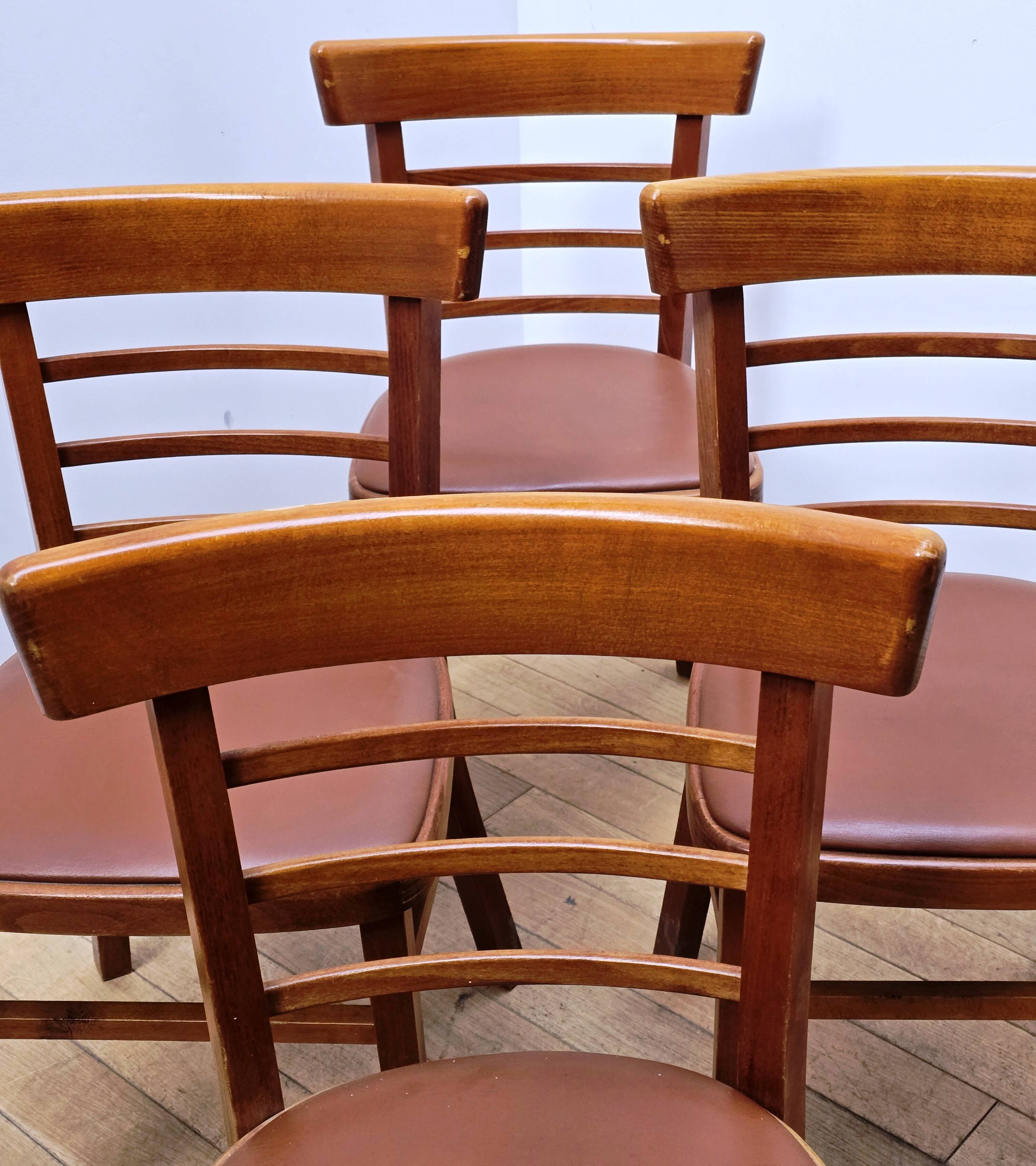 Set of 4 TON bistro chairs
