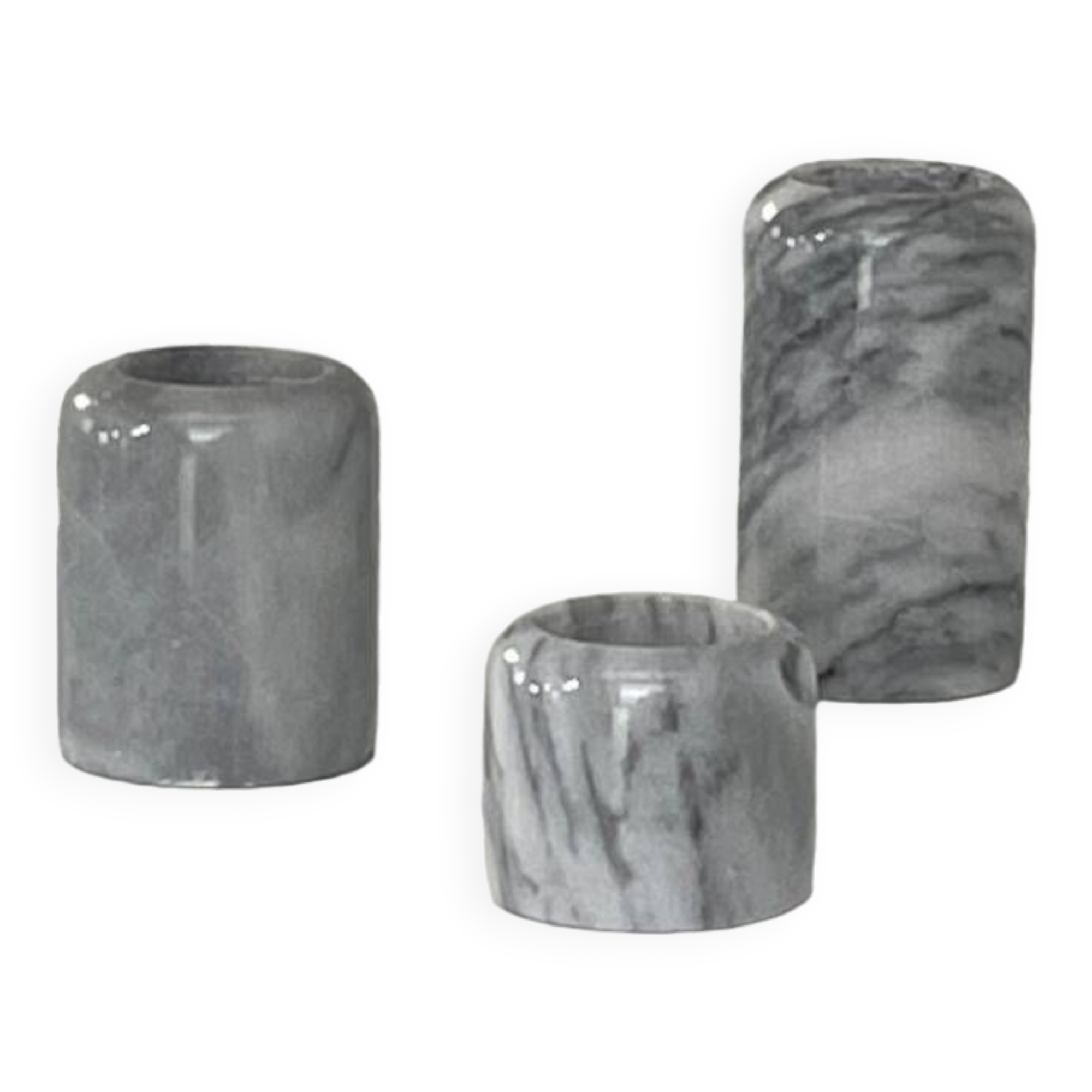 Pair of marble candlesticks
