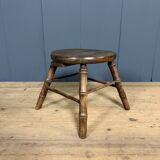 Faux bamboo stool made of beech wood