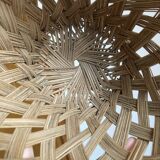 Vintage woven wicker plant pot cover