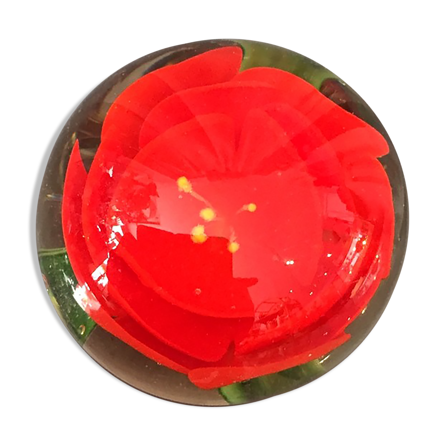 Sulfide paper press fleur rouge deco office