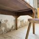 Oak desk with spindle legs, 1950s