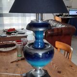 Lamp year 60 chrome and faience