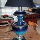 Lamp year 60 chrome and faience