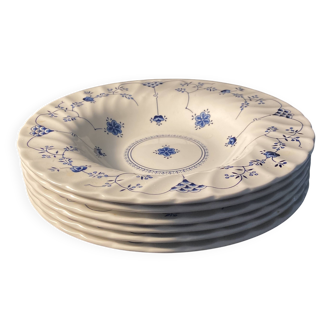 Lot de 6 assiettes creuses – Churchill – Motif Blue Onion
