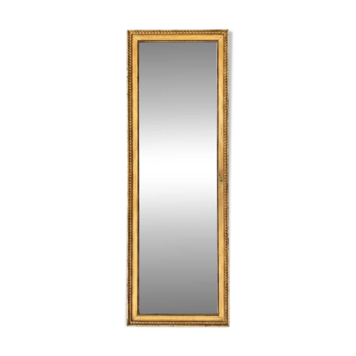 Large gold mirror 150 cm long classic style beaded frame
