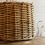Large circular rattan basket