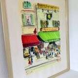 Old painting, gouache on paper