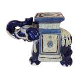 Blue ceramic elephant