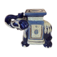 Blue ceramic elephant