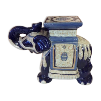 Blue ceramic elephant