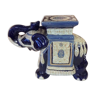 Blue ceramic elephant