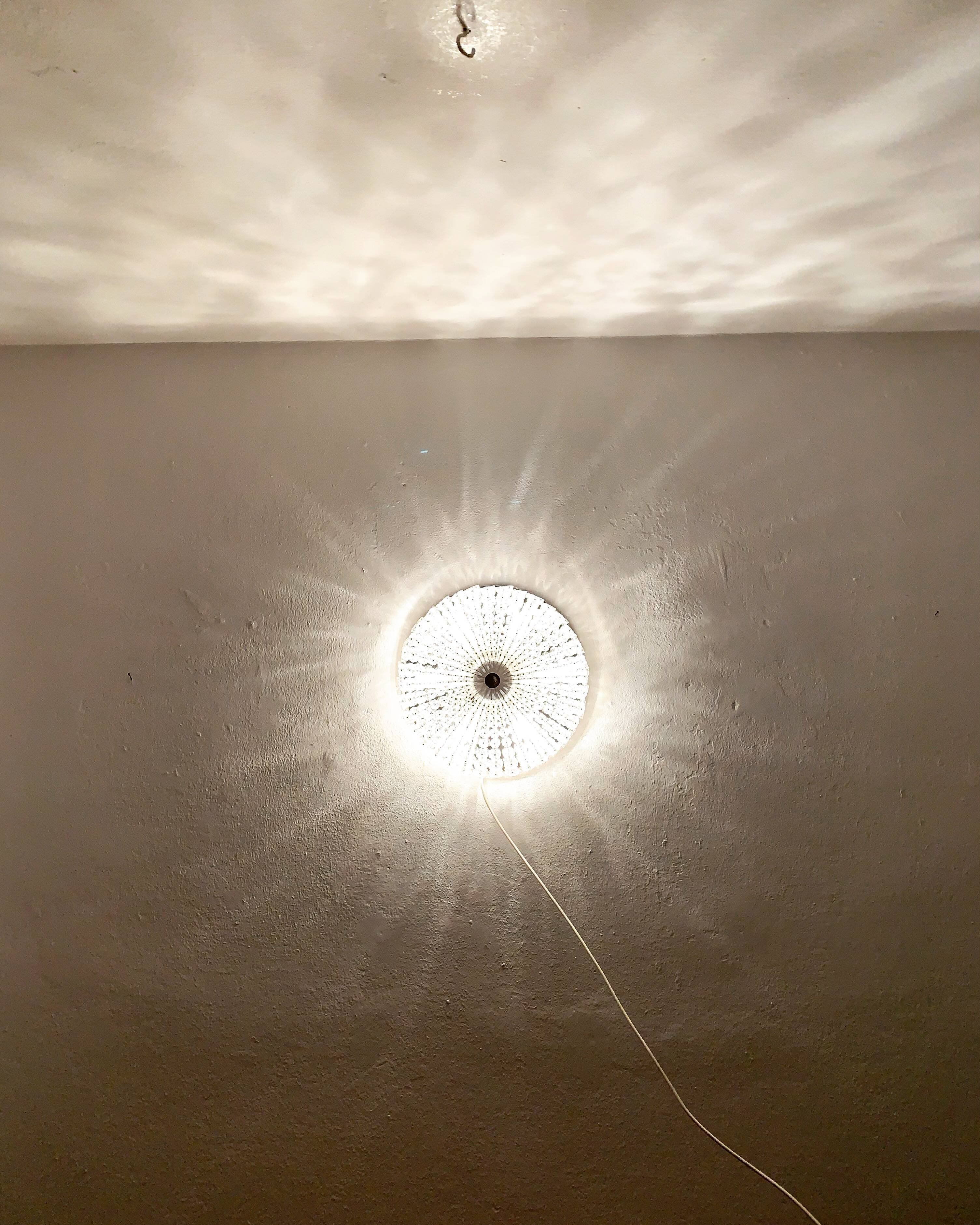Floral Crystal Glass Flush light