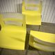 Chaises design jaune et chrome Chaise - Otto B&B Italia– vintage / déc