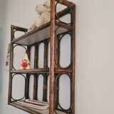 Vintage rattan shelf