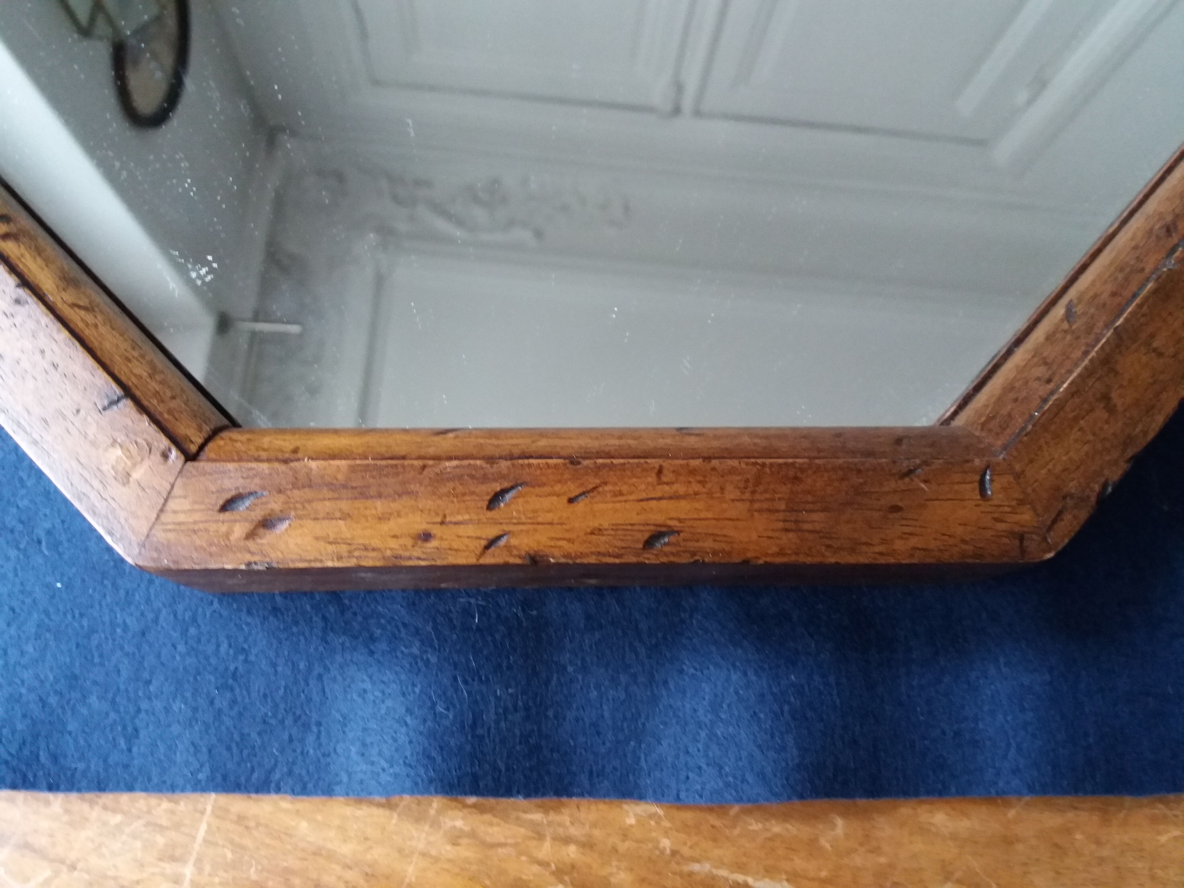 Octagonal art deco mirror 50x40cm