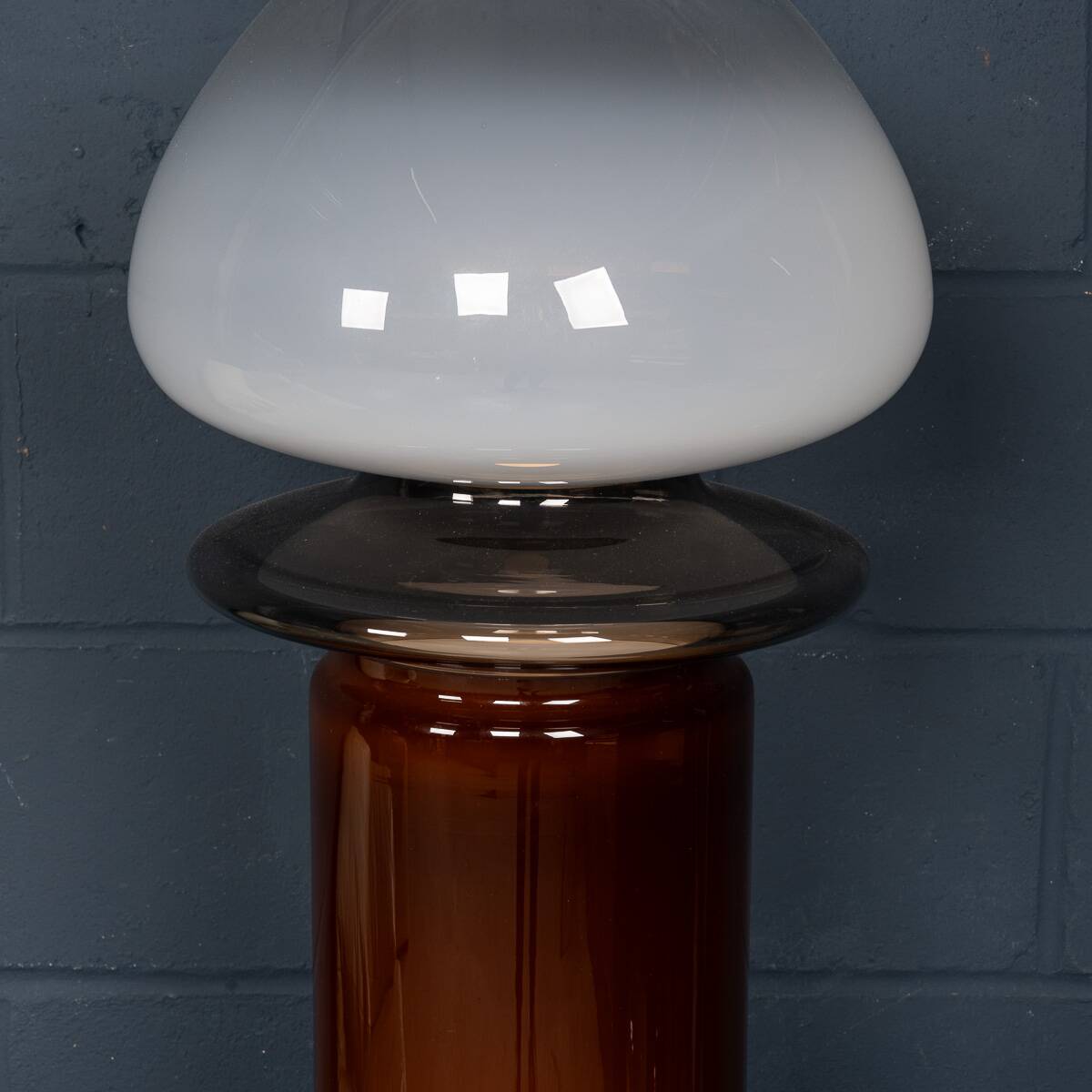 21stc italian contemporary hand-blown glass lamp, murano
