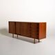 Danish teak sideboard with sliding doors, 1960s